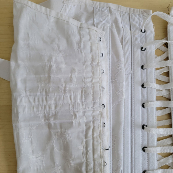 Vintage Sears Fan Corsette Gorgeous Lace Up Waist Trainer Support Cosplay - Picture 11 of 16